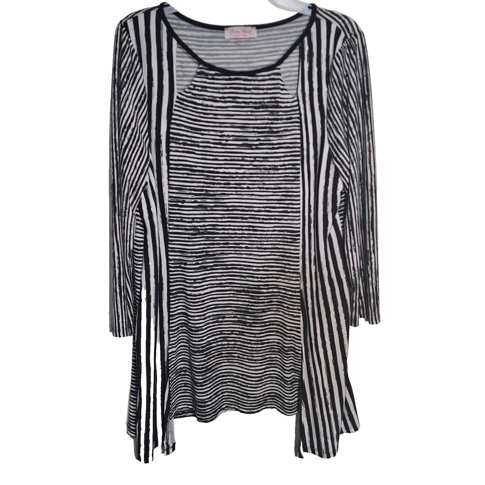 Vintage Pretty Woman Made In USA Size Large Tunic Top Sleeveless